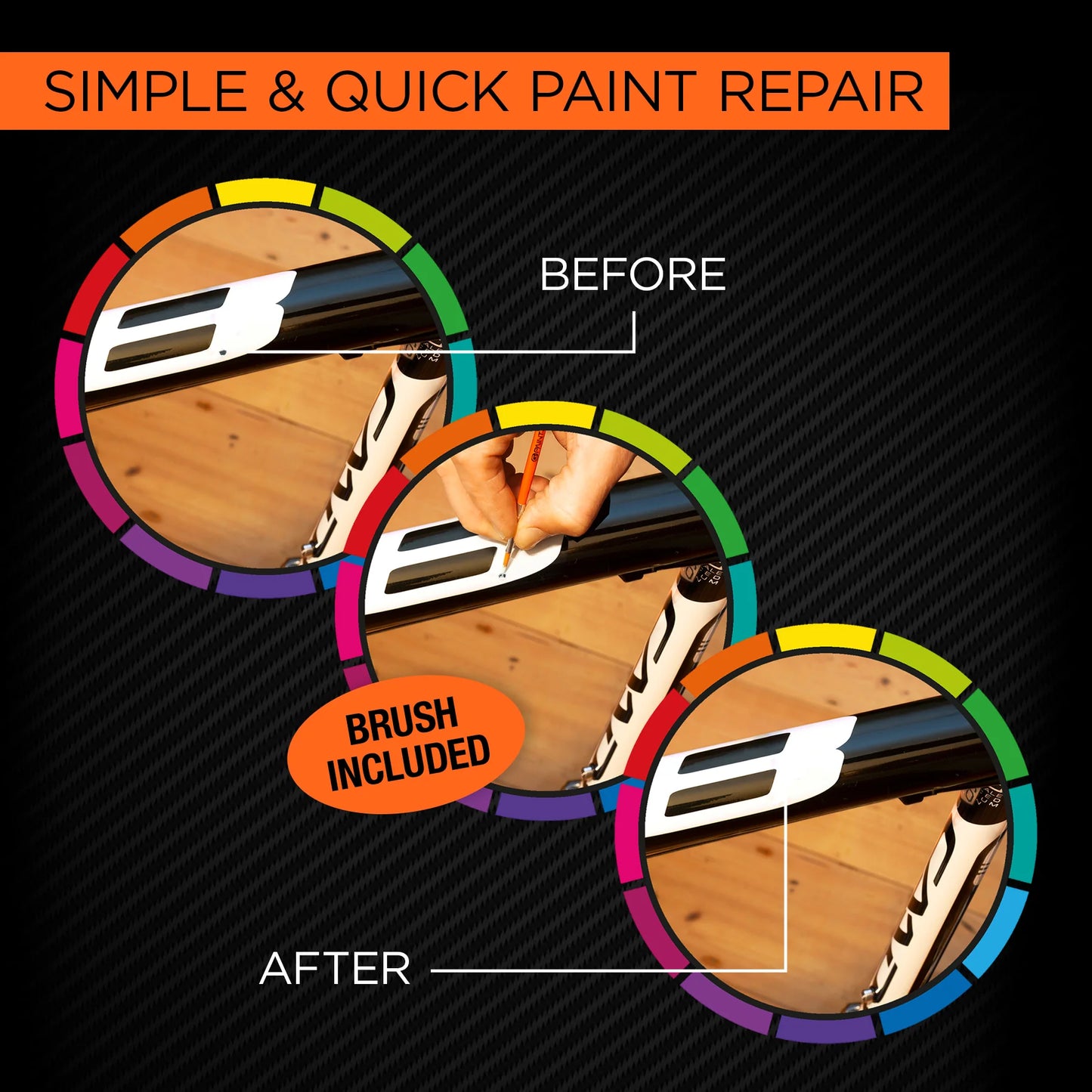 GPaint Bike Paint - 4 Pack (Black/White/Red/Cyan)