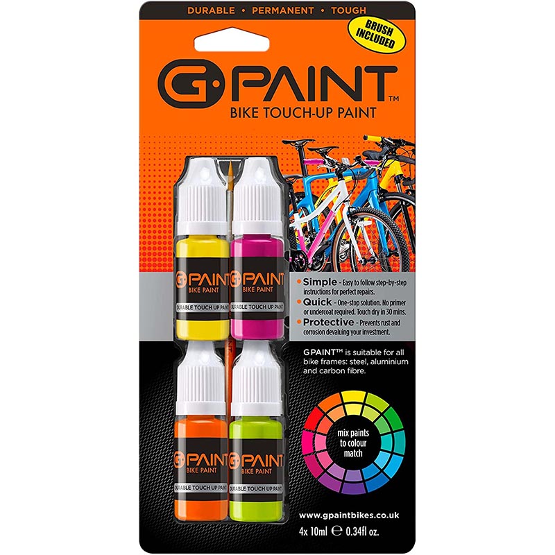 GPaint Bike Paint - 4 Pack (Yellow/Orange/Pink/Lime)