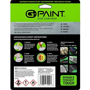 G-Paint Golf Club Paint Touch Up, Fill in, Customize or Renovate Your Clubs - 8 Pack of 10ml Bottles. Black, White, Red, Blue, Yellow, Pink, Orange